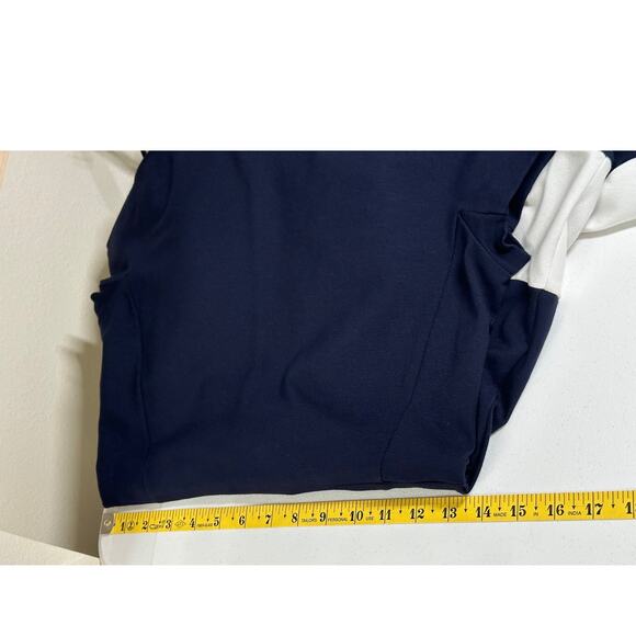 Hobbs Dress Women US 6 Lizzie Navy White Fit & Flare Nautical Stripe Office Work - Picture 10 of 12